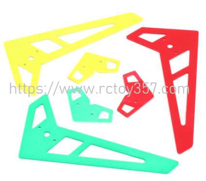 RCToy357.com - Vertical horizontal wing 1.5mm Yellow/Green/Red ALZRC Devil X360 RC Helicopter Spare Parts