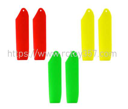 RCToy357.com - ALZRC Devil 420 FAST RC Helicopter Spare Parts Carbon plastic tail rotor green/yellow/red/Black
