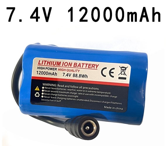 7.4V 12000mAh Battery (DC5.5mm Plug) - Bait Boat / Trawl Boat Battery (image for) 7.4V 12000mAh Battery (DC5.5mm Plug) - Bait Boat / Trawl Boat Battery