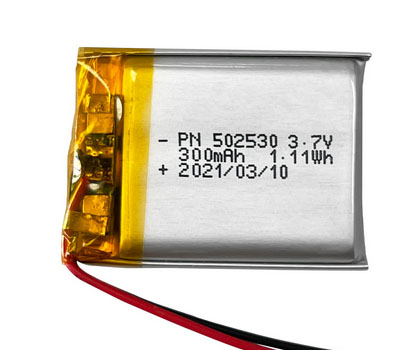 RCToy357.com - 3.7V 300mAh 502530 Battery without plug Polymer lithium battery