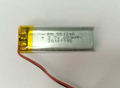 RCToy357.com - 3.7V 230mAh 551246 Battery without plug Polymer lithium battery