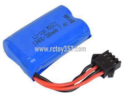 RCToy357.com - 7.4V 380mAh 13400 SM-4P reverse 15C Cylindrical power lithium battery