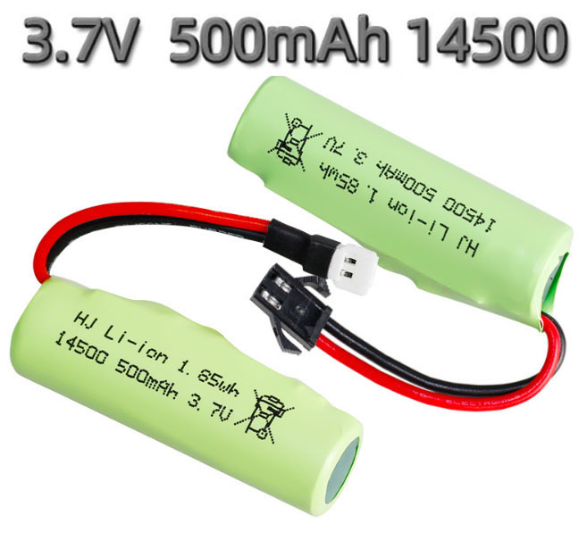 (image for) 14500 3.7V 500mAh High magnification cylindrical lithium battery