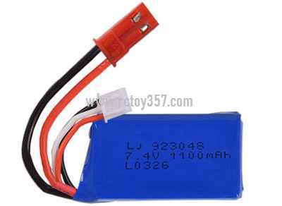 RCToy357.com - 7.4V 1100mAh 923048 rechargeable lithium battery [optional interface: JST-2P reverse, SM-2P forward, EL-2P reverse, EL-2P forward, T-plug]