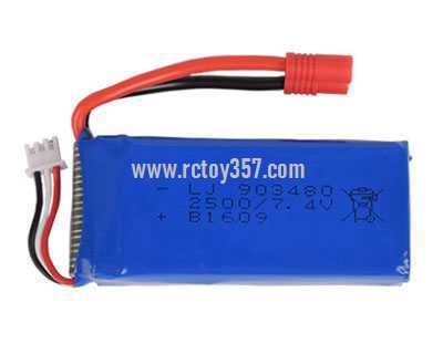 RCToy357.com - 7.4V 2500mAh 903480 rechargeable lithium battery [optional interface: JST reverse +3P, SM2P forward +3P, EL forward +3P, T-plug +3P, 5500 black plug +3P, banana interface +3P]