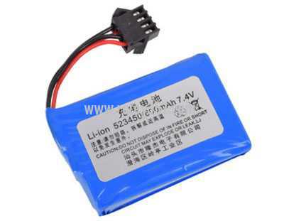 RCToy357.com - 7.4V 600mAh SM-4P 523450 reverse rechargeable lithium battery - Click Image to Close