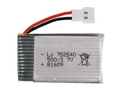 RCToy357.com - 3.7V 500mAh 752540 rechargeable lithium battery [optional interface: JST-2P reverse plug, MX2.0-2P forward plug, SM-2P forward plug]