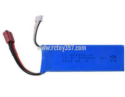 RCToy357.com - 14.8v 2800mah 803496 T-type plug rechargeable lithium battery
