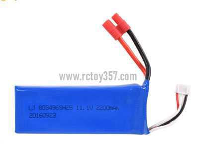 RCToy357.com - 11.1V 2200mAh banana plug rechargeable lithium battery
