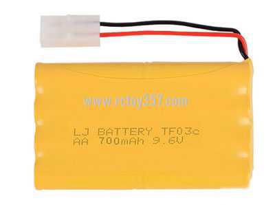 RCToy357.com - AA 9.6V 700mAh H-type nickel-cadmium battery pack [optional interface: SM-2P forward, JST-2P reverse, EL-2P reverse, EL-2P forward, L6.2-2P forward, HUANQI5557-2P Reverse, L6.2-3P conventional hollow, L6.2-3P ring solid]