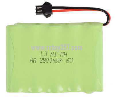 RCToy357.com - 6V 2800mAh M-type NiMH battery pack [optional interface: SM-2P forward, JST-2P reverse, EL-2P reverse, L6.2-2P forward]