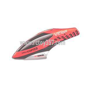 RCToy357.com - BO RONG BR6208 Helicopter toy Parts Head cover\Canopy(Red)
