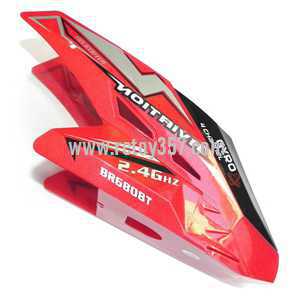RCToy357.com - BO RONG BR6808T Helicopter toy Parts Head cover\Canopy(BR6808T Red) - Click Image to Close
