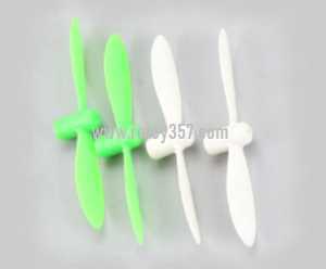 RCToy357.com - Cheerson CX-17 Cricket RC Quadcopter toy Parts Main blades set[White+Green]