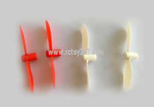RCToy357.com - Cheerson CX-17 Cricket RC Quadcopter toy Parts Main blades set[White+Red]