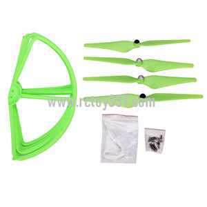 RCToy357.com - Cheerson CX-22 Follow Me 4CH 6-Axis Dual GPS Quadcopter toy Parts main blades set +protection set【Green】