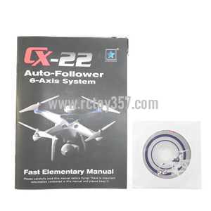 RCToy357.com - Cheerson CX-22 Follow Me 4CH 6-Axis Dual GPS Quadcopter toy Parts English manual book