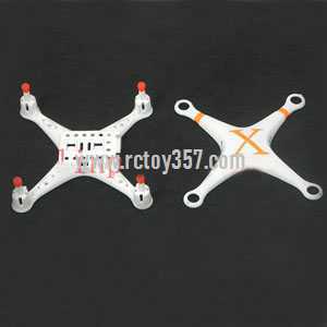 RCToy357.com - Cheerson CX-30 CX-30C CX-30W CX-30W-TW CX-30S RC Quadcopter toy Parts Upper Head set+Lower boar[Orange] - Click Image to Close