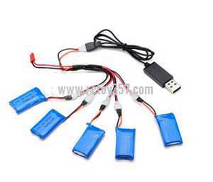 RCToy357.com - Cheerson CX-36 CX36A CX36B CX36C RC Quadcopter toy Parts 5pcs 3.7V 380mah Battery + USB charge - Click Image to Close