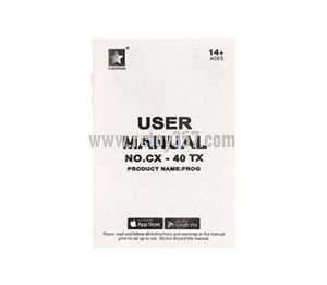 (image for) Cheerson CX-40 RC Quadcopter toy Parts English manual book