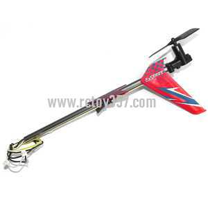 RCToy357.com - DFD F187 helicopter toy Parts Whole Tail Unit Module(Red) 