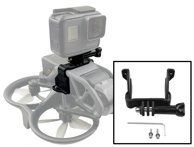 RCToy357.com - Transfer panoramic sports camera GoPro upper expansion mounting bracket DJI Avata Drone Spare Parts - Click Image to Close