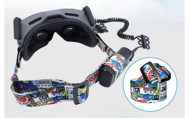 RCToy357.com - Glasses G2 graffiti colored headband DJI Avata Drone Spare Parts