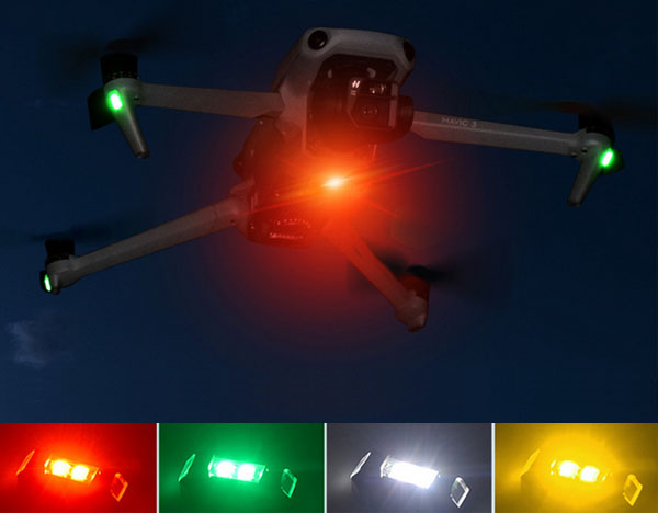 RCToy357.com - 4 colors universal strobe light DJI Mini 3 PRO Drone spare parts