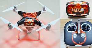 RCToy357.com - DJI Phantom 3 Drone toy Parts Body / Remote control / Battery full set of stickers