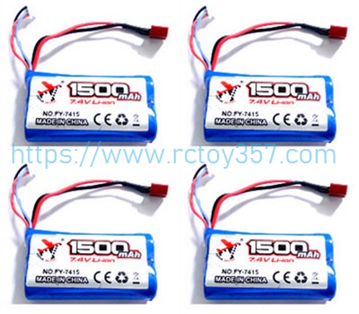 RCToy357.com - FY7415 7.4V 1500mAh battery 4pcs FeiYue FY08 RC Car Spare Parts