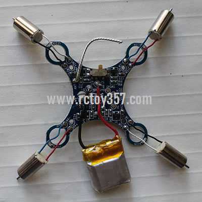 RCToy357.com - FQ777 124 RC Quadcopter parts 4pcs Motor + Circuit board + 3.7V 100mAh Battery