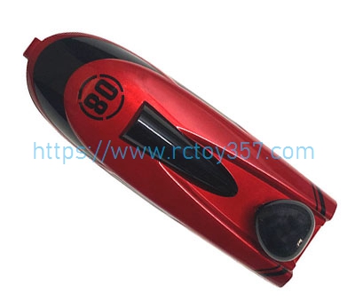 RCToy357.com - HJ808-B018 Red upper cover component HONGXUNJIE HJ808 RC speed boat Spare Parts - Click Image to Close