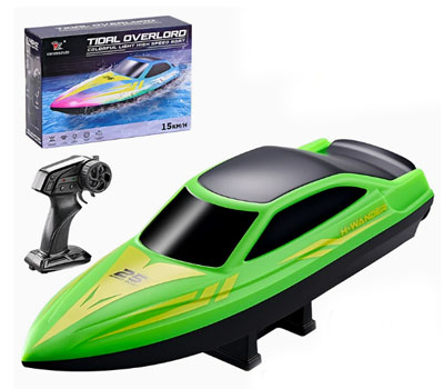 HONGXUNJIE HJ825A Remote Control Boat Toy – Waterproof, 2.4GHz High-Speed Racing Boat with Lights, Electric Toy for Kids (image for) HONGXUNJIE HJ825A Remote Control Boat Toy – Waterproof, 2.4GHz High-Speed Racing Boat with Lights, Electric Toy for Kids