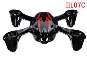RCToy357.com - Hubsan X4 H107C H107C+ H107D H107D+ H107L Quadcopter toy Parts Upper cover body shell (Black-Red)(H107-a26)