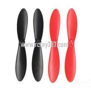 RCToy357.com - Hubsan X4 H107C H107C+ H107D H107D+ H107L Quadcopter toy Parts Main blades (Black & Red)(H107-a35) - Click Image to Close
