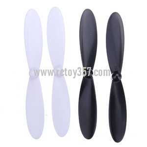 RCToy357.com - Hubsan X4 H107C H107C+ H107D H107D+ H107L Quadcopter toy Parts Main blades (Black & White) - Click Image to Close