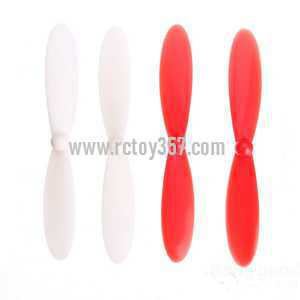 RCToy357.com - Hubsan X4 H107C H107C+ H107D H107D+ H107L Quadcopter toy Parts Main blades (Red & White) - Click Image to Close