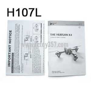 RCToy357.com - Hubsan X4 H107C H107C+ H107D H107D+ H107L Quadcopter toy Parts English manual book(H107L)