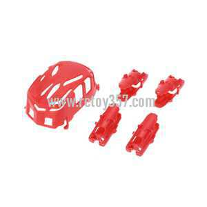 RCToy357.com - Hubsan Nano Q4 H111 RC Quadcopter toy Parts Upper cover + Motor holder[Red]
