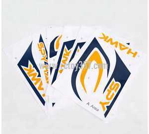RCToy357.com - Hubsan H301S SPY HAWK RC Airplane toy Parts Body Stickers