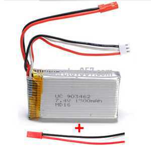 RCToy357.com - Hubsan X4 H502S RC Quadcopter toy Parts Remote Control/Transmitter Battery 7.4V 1500mAh + JST interface cable