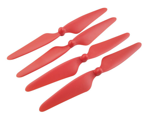 RCToy357.com - Hubsan X4 FPV Brushless H501S RC Quadcopter toy Parts Main blades 4pcs [Red] - Click Image to Close