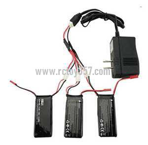 RCToy357.com - Hubsan X4 H502S RC Quadcopter toy Parts 1 charge 3 charger set - Click Image to Close