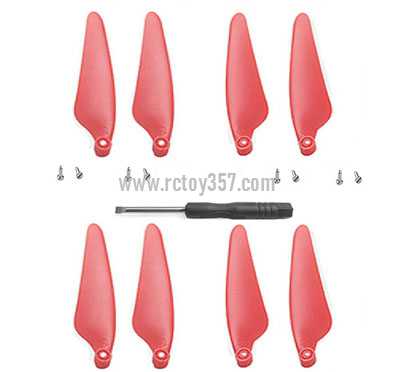 RCToy357.com - Propeller 2 pairs red Hubsan Zino2 Zino 2 RC Drone spare parts
