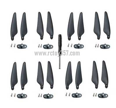 RCToy357.com - Black 4 pairs of propellers Hubsan Zino2+ Zino 2 Plus RC Drone spare parts