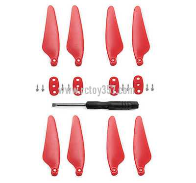 RCToy357.com - Red 2 pair of propellers Hubsan Zino2+ Zino 2 Plus RC Drone spare parts