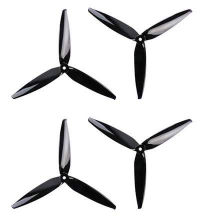 RCToy357.com - 1set 7040 Three-blade propeller black/red/yellow/ transparent white Iflight Chimera 7/Chimera 7 HD RC Drone spare parts - Click Image to Close