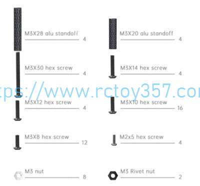 RCToy357.com - Iflight Nazgul Evoque F5X F5D spare parts Screw pack set