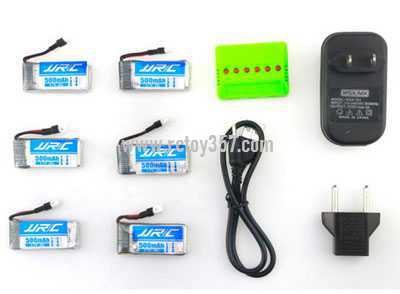 RCToy357.com - JJRC H43WH RC Quadcopter toy Parts 6PCS 3.7V 500MAH Lipo Battery + 6 in 1 Charger Charging Set