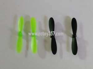 RCToy357.com - JJRC DHD D2 RC Quadcopter toy Parts Main blades propellers (Black/Green) - Click Image to Close